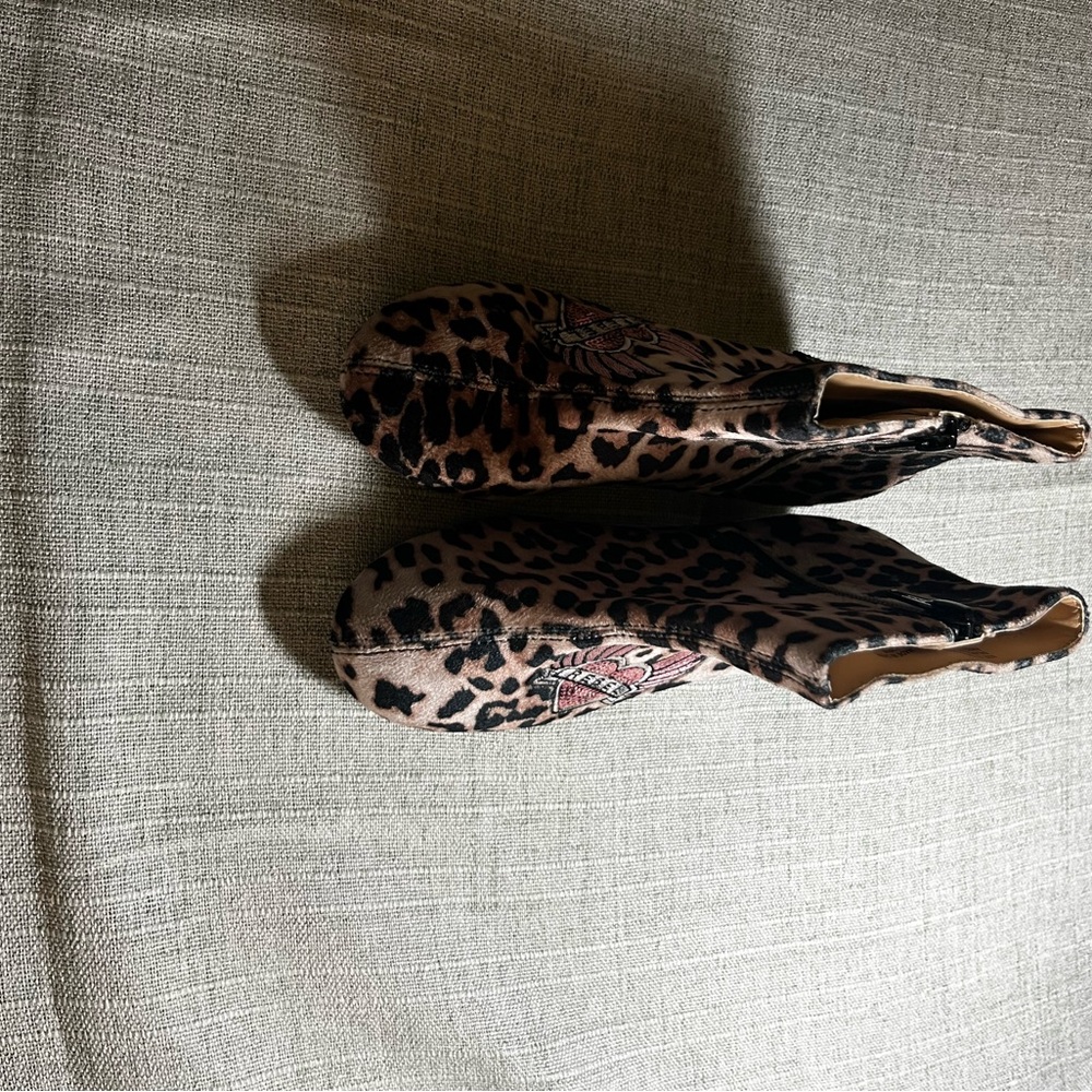 Leopard Print Ankle Boots